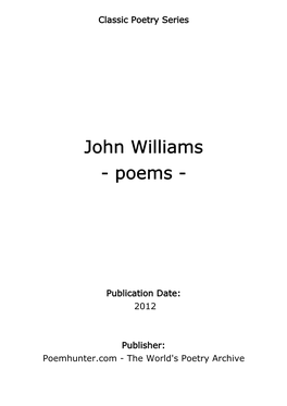 John Williams - Poems