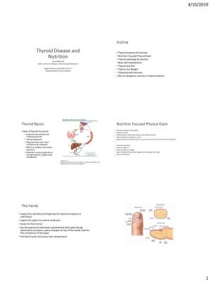 Thyroid Disease and Nutrition