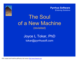 The Soul of a New Machine (Revisited)