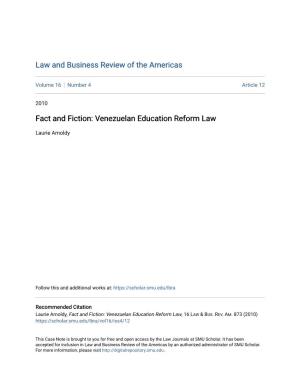 Venezuelan Education Reform Law