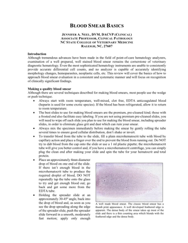 Blood Smear Basics