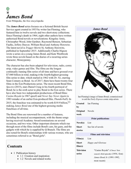 James Bond from Wikipedia, the Free Encyclopedia