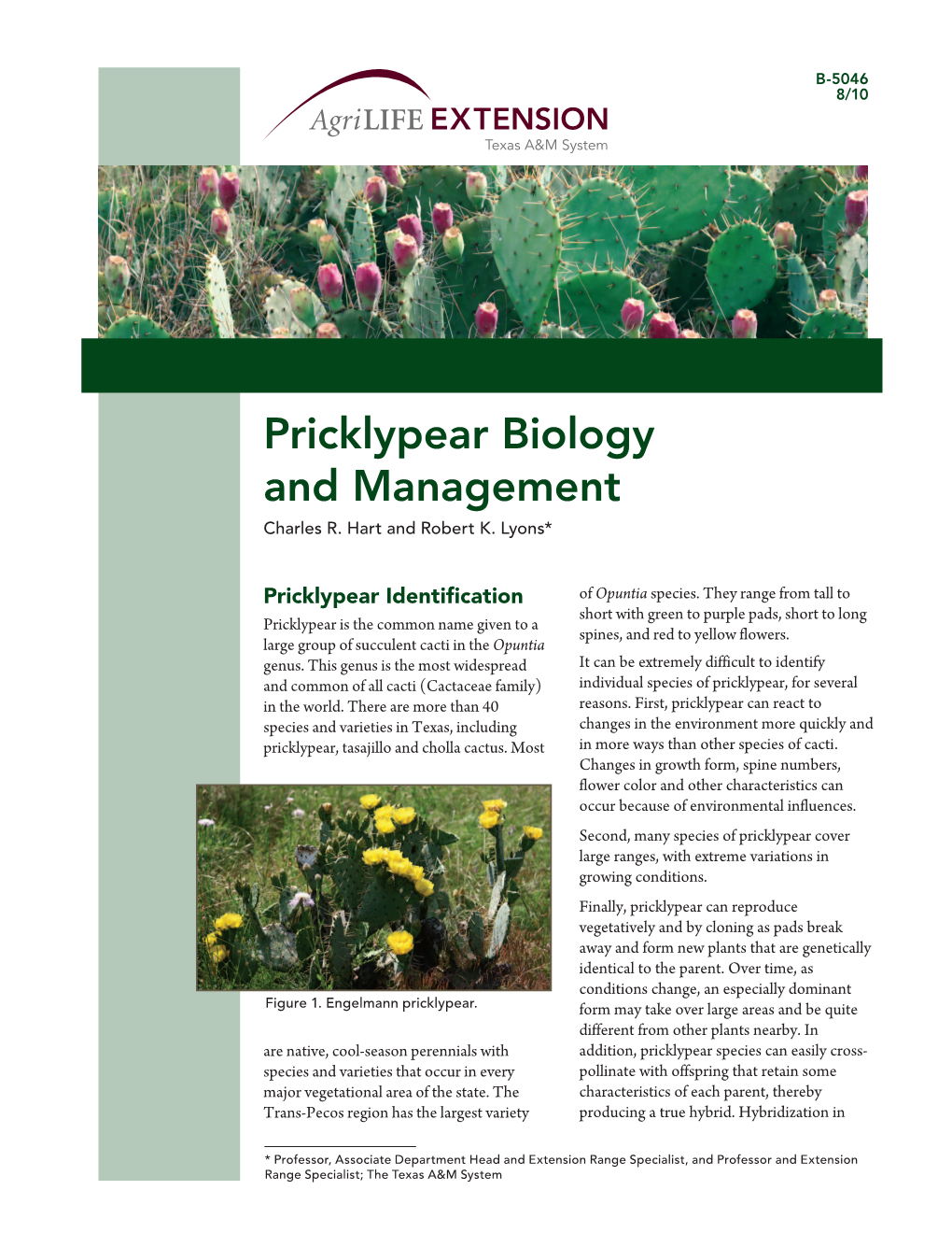 Prickly Pear Biology & Management