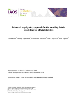 Enhanced Step-By-Step Approach for the Use of Big Data in Modelling for Official Statistics