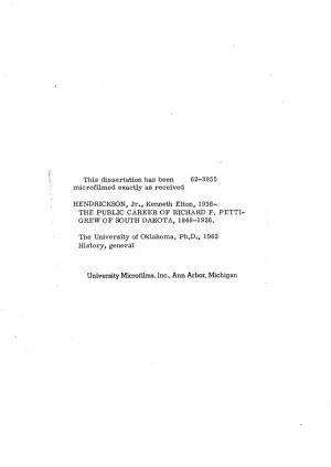 University Microfilms, Inc., Ann Arbor, Michigan Copyright