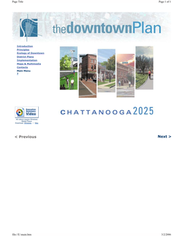 The Downtown Planning & Design Studio, a Division of the Chattanooga/Hamilton County Regional Planning Agency, and This Plan Is the Result