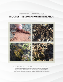 Biocrust Restoration in Drylands