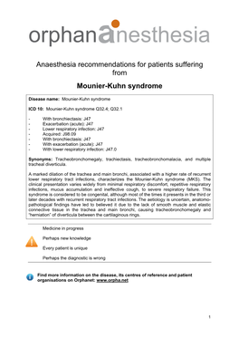 Mounier-Kuhn Syndrome
