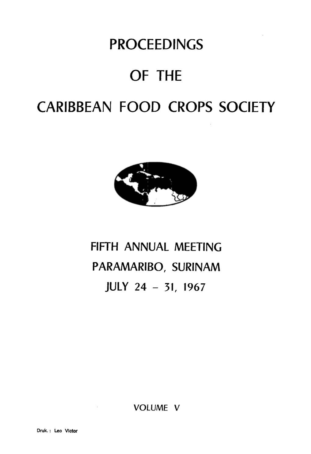 Proceedings of the Caribbean Food