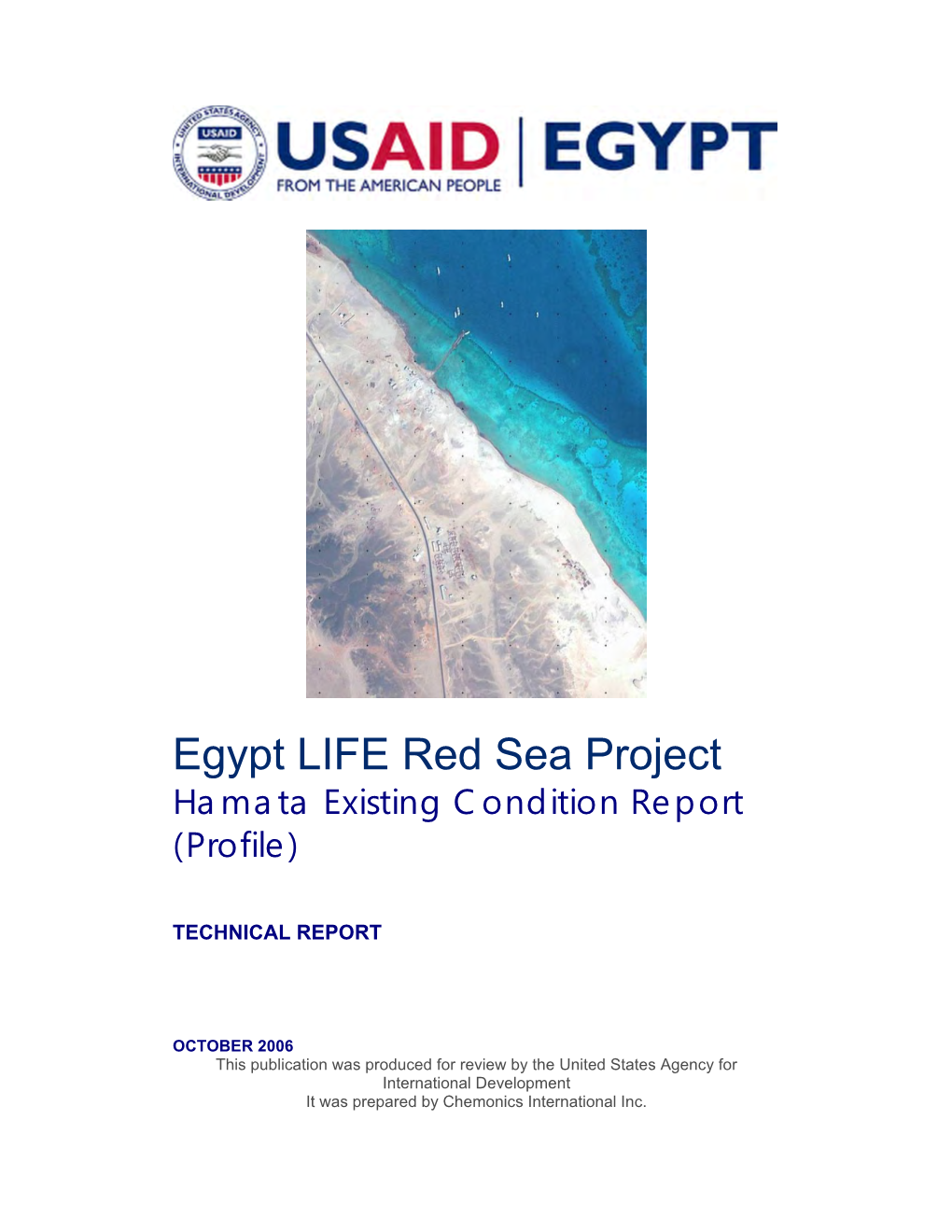 Egypt LIFE Red Sea Project Hamata Existing Condition Report (Profile)