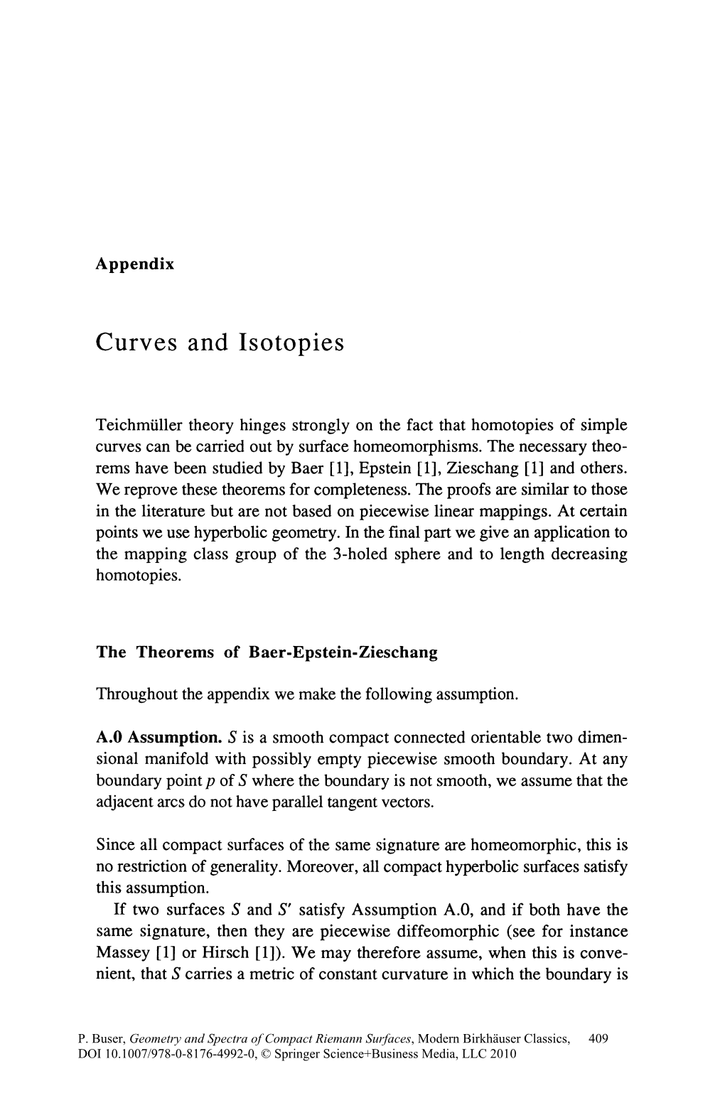 Curves and Isotopies