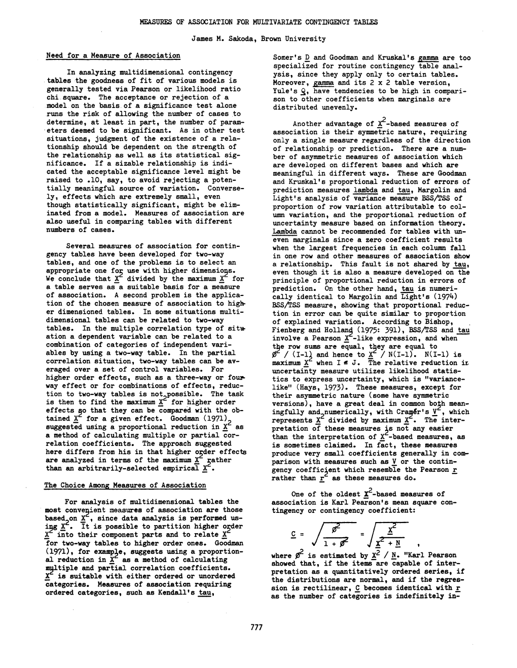 Measures of Association for Multivariate Contingency Tables