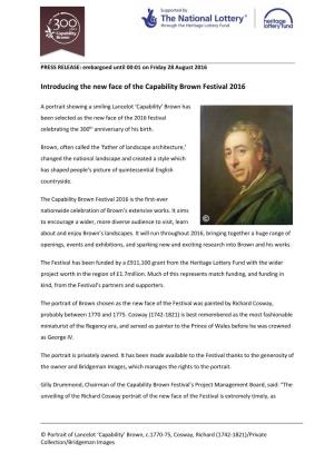 Introducing the New Face of the Capability Brown Festival 2016