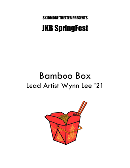 Bamboo Box Lead Artist Wynn Lee ’21
