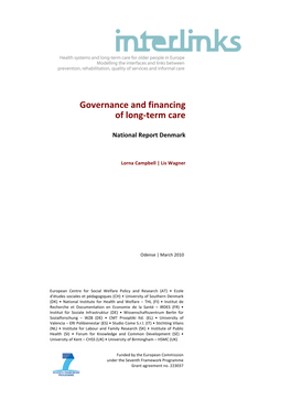 Governance and Financing of Long-Term Care