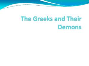 The Greeks and Their Demons