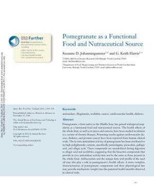 Pomegranate As a Functional Food and Nutraceutical Source