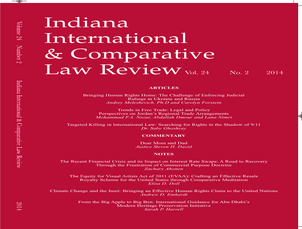 Indiana International & Comparative Law Reviewvol. 24