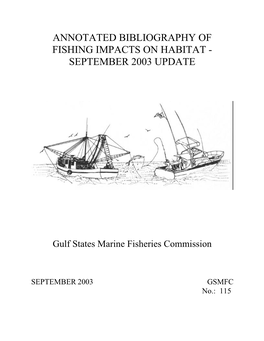 Annotated Bibliography of Fishing Impacts on Habitat - September 2003 Update