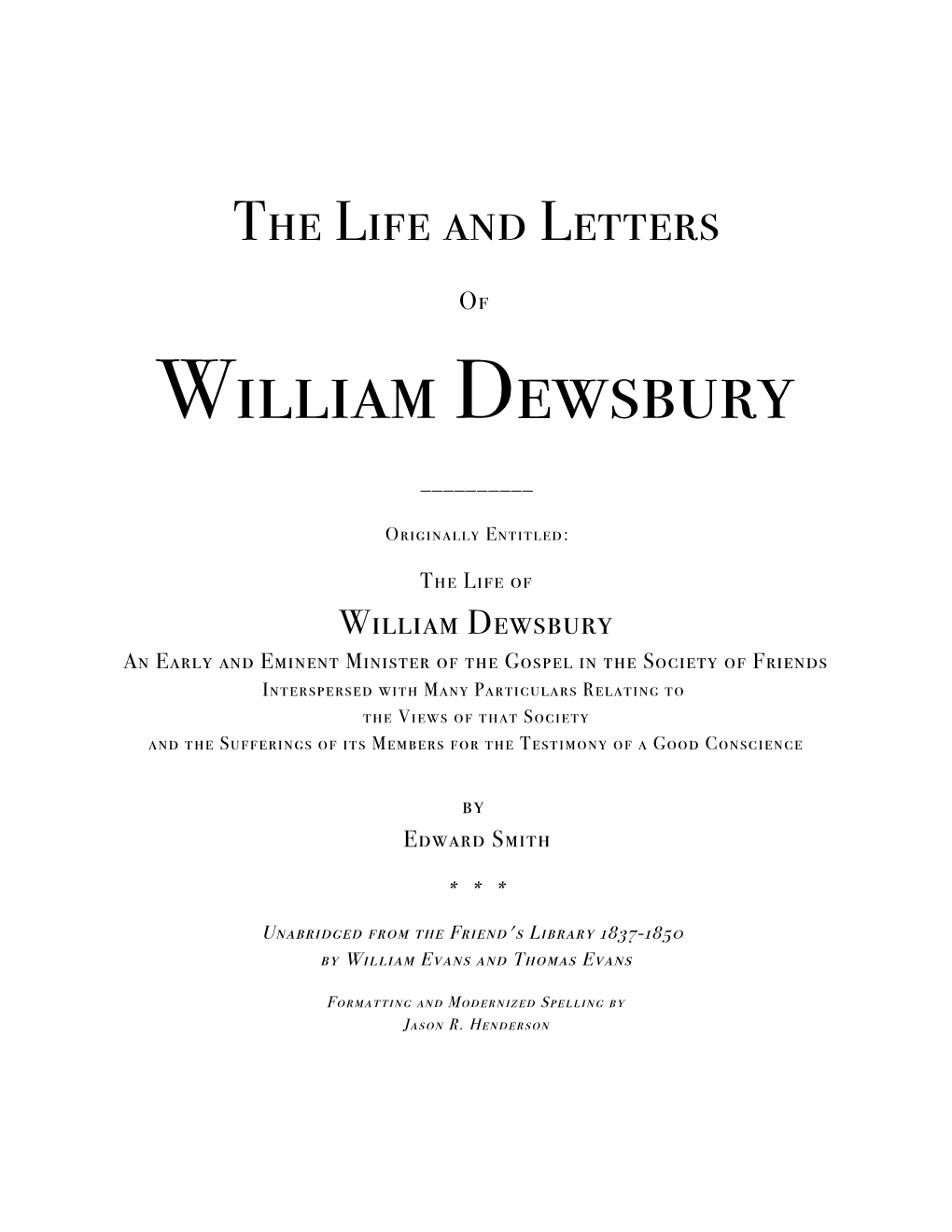 William Dewsbury