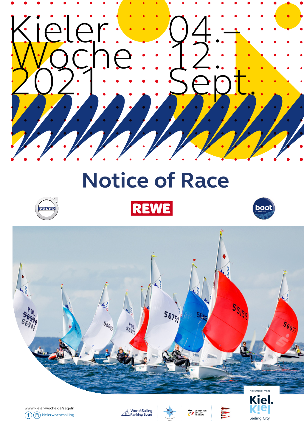Notice of Race Kieler Woche 2021 REWE Ist Wieder Mit an Bord