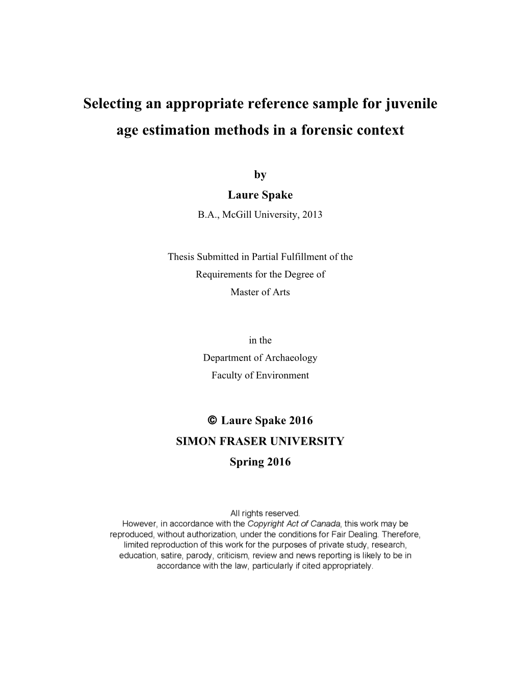 Selecting an Appropriate Reference Sample for Juvenile Age Estimation Methods in a Forensic Context