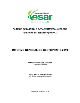 Informe General De Gestión 2016-2019