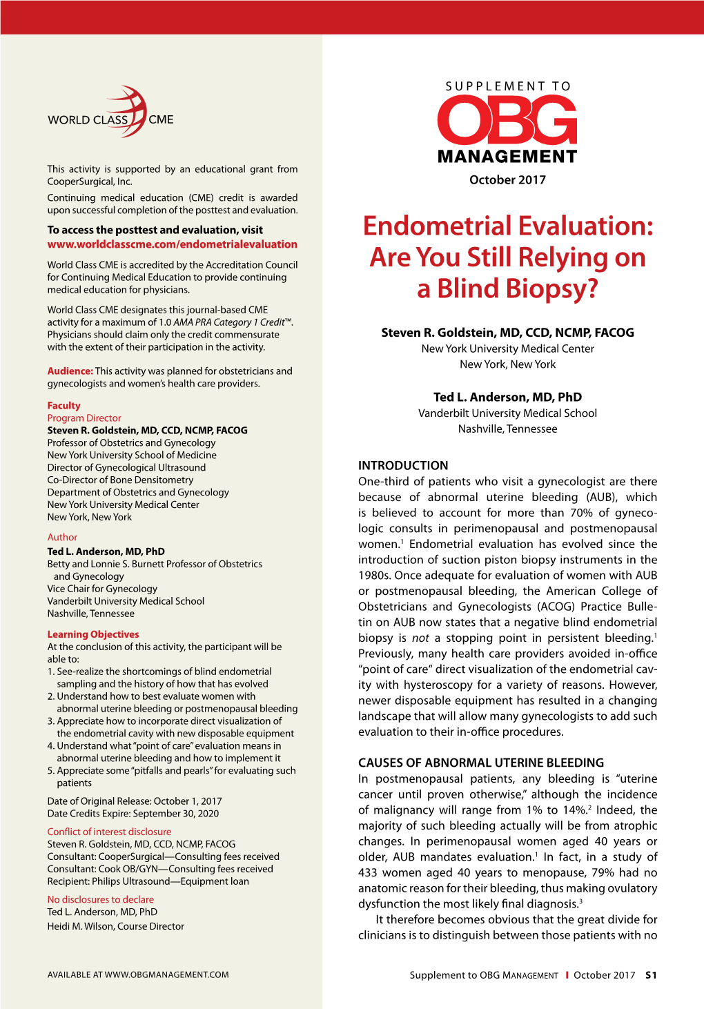 Endometrial Evaluation: Are You Still Relying on a Blind Biopsy?