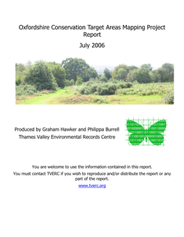 Conservation Target Areas Mapping Project Report