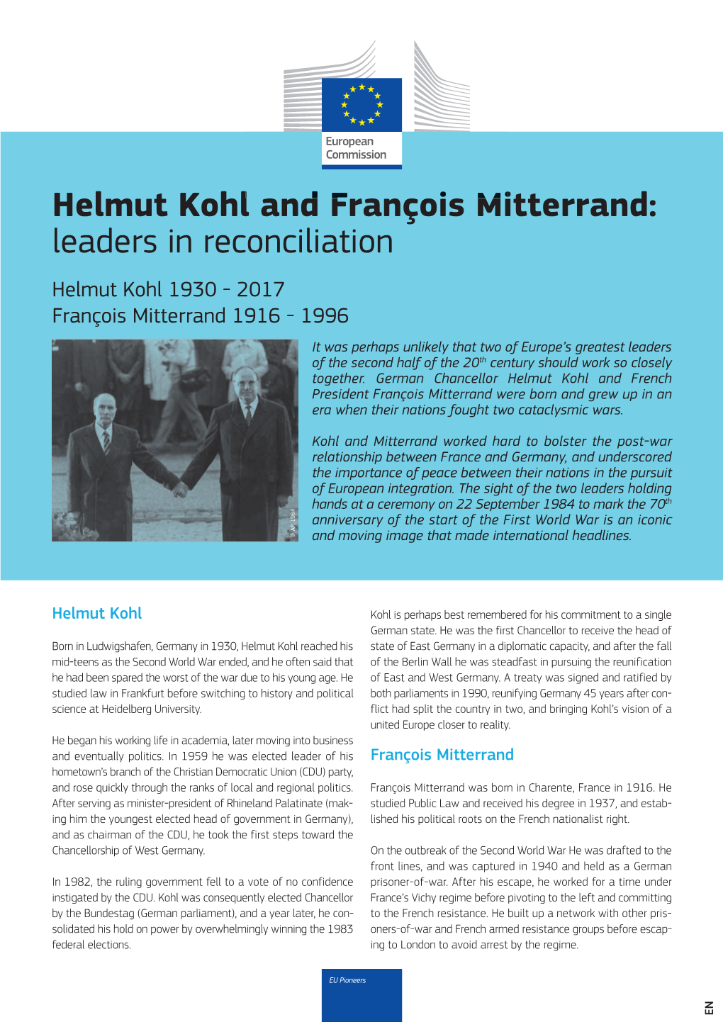 Helmut Kohl and François Mitterrand