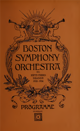 Boston Symphony Orchestra Concert Programs, Season 53,1933-1934, Subscription Series