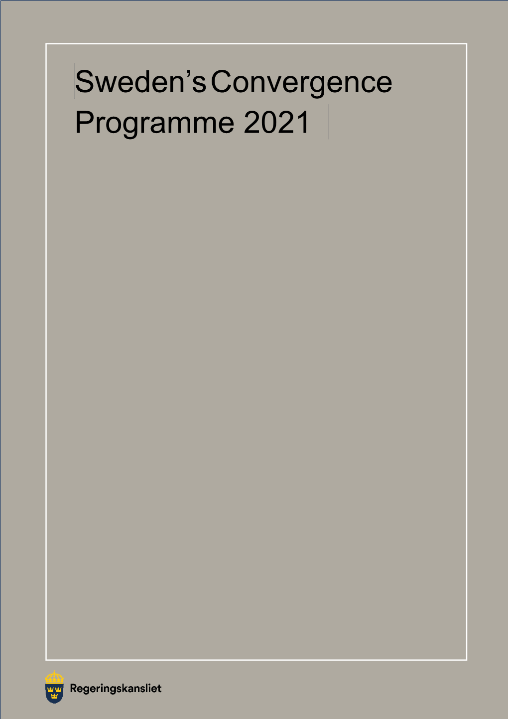 Sweden'sconvergence Programme 2021