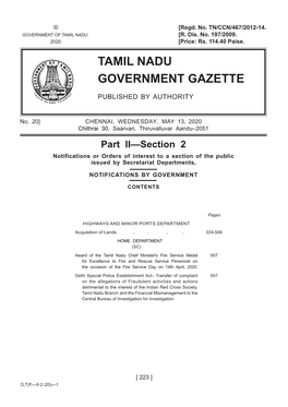 Tamil Nadu Government Gazette