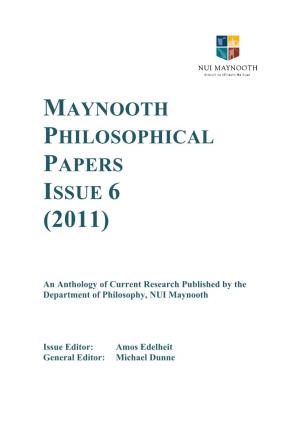 Maynooth Philosophical Papers Issue 6 (2011)