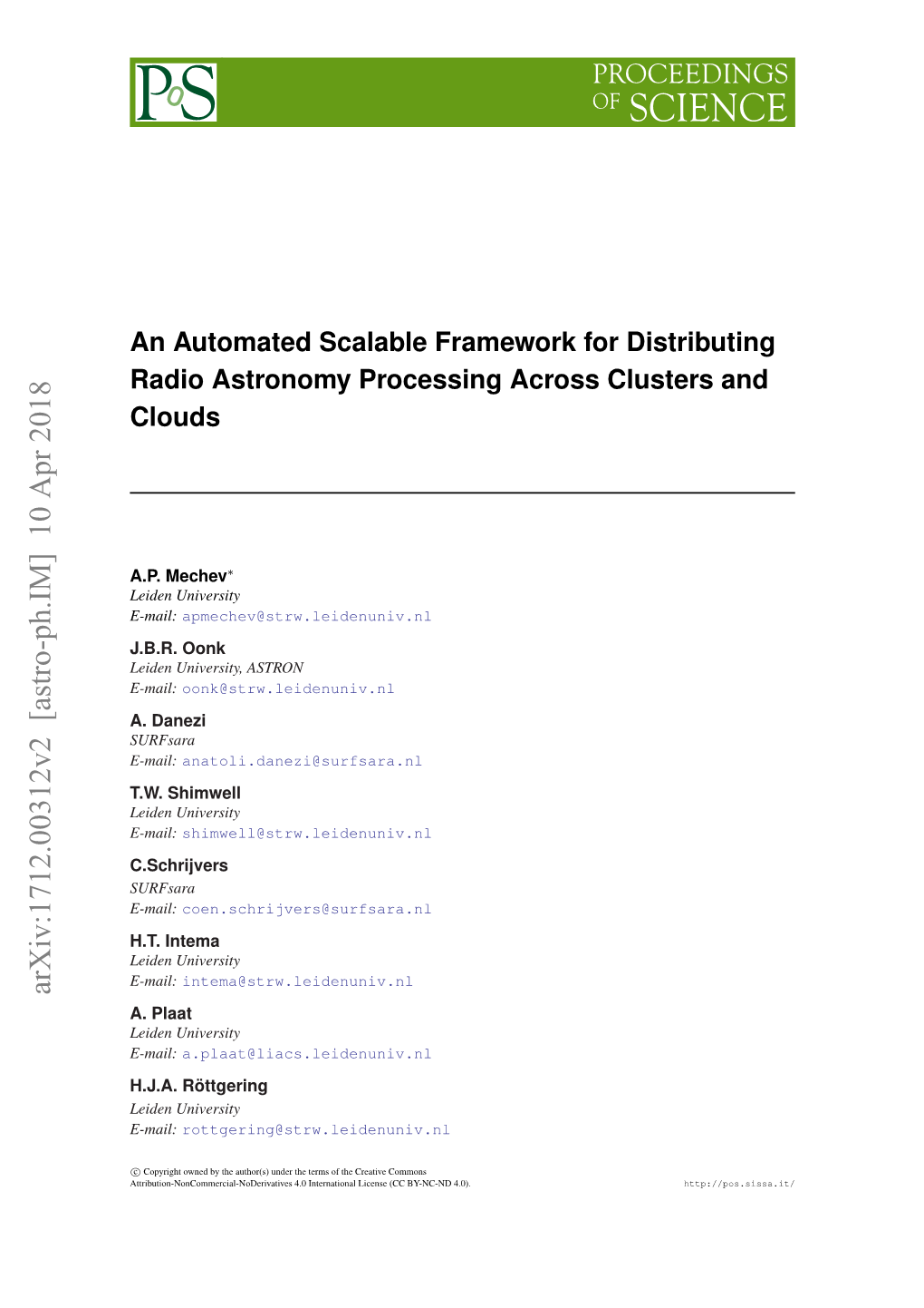 An Automated Scalable Framework for Distributing Radio Astronomy Processing Across Clusters and Clouds