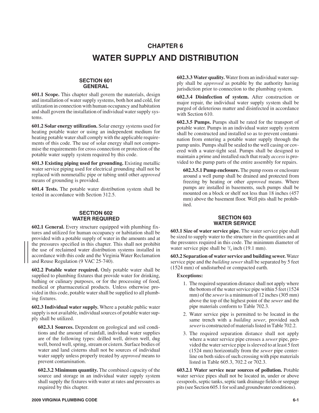 Chapter 6 Water Supply and Distribution