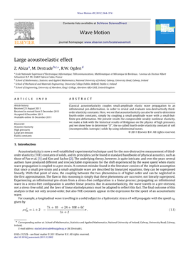 Large Acoustoelastic Effect