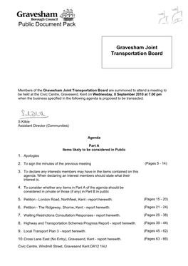(Public Pack)Agenda Document for Gravesham Joint Transportation