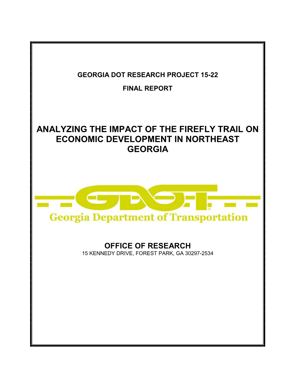 Analyzing the Impact of the Firefly Trail on Economic Development in Northeast Georgia