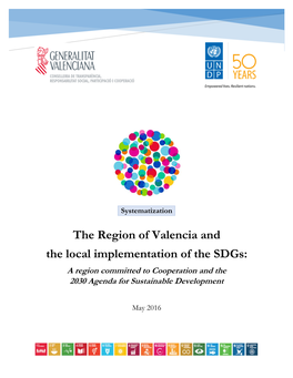 The Region of Valencia and the Local Implementation of the Sdgs: a Region Committed to Cooperation and the 2030 Agenda for Sustainable Development