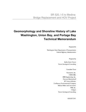 SR520 Geomorphology and Shoreline History Technical Memorandum