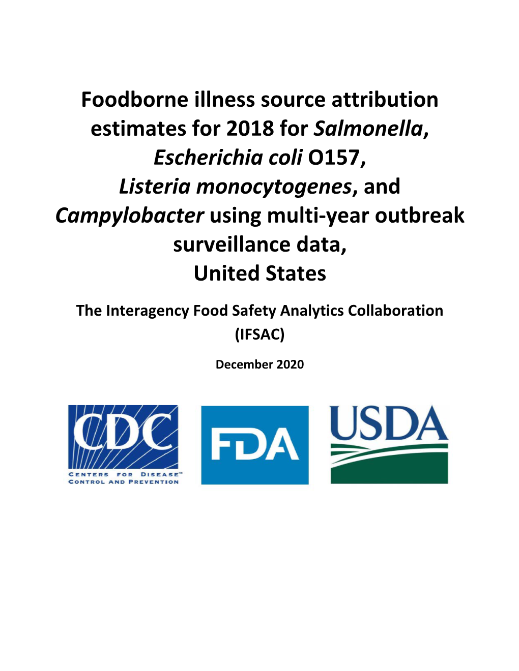 Foodborne Illness Source Attribution Estimates for 2018 for Salmonella