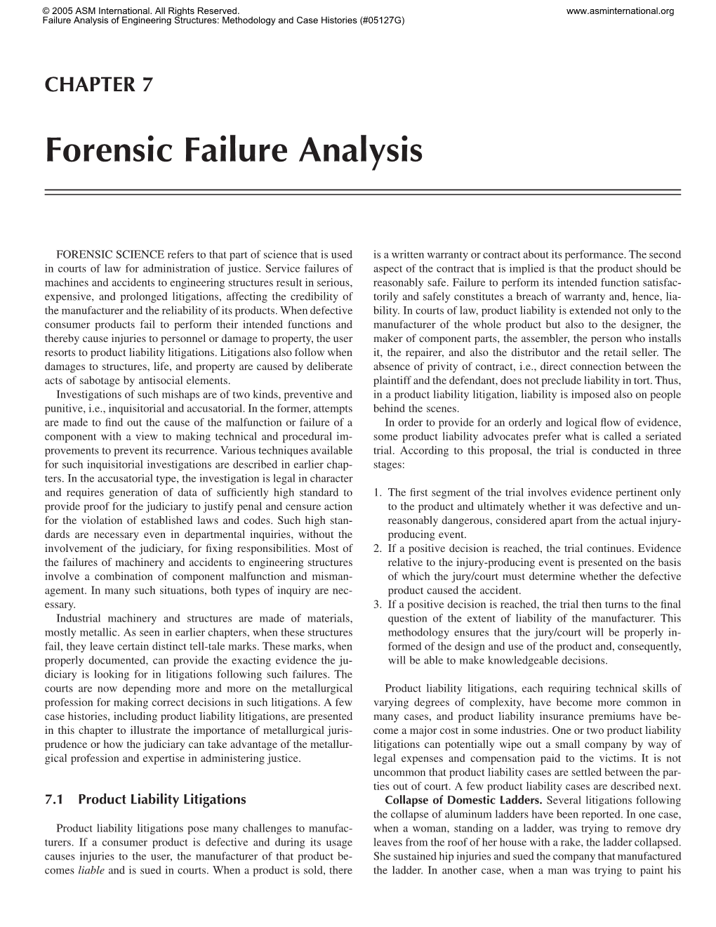 Forensic Failure Analysis