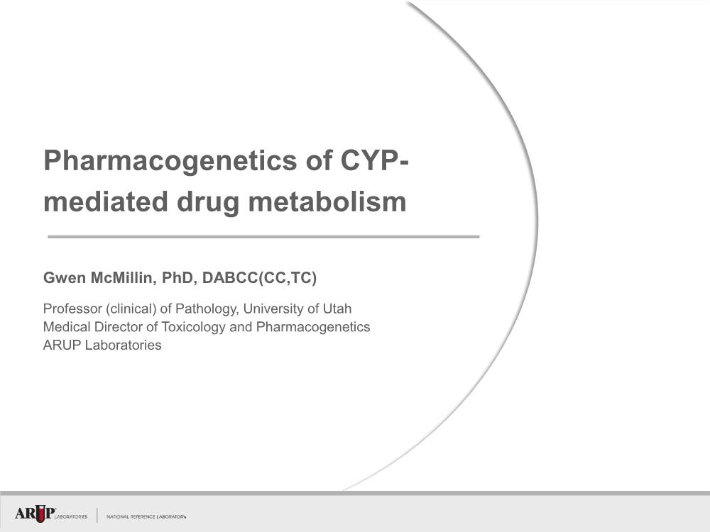 Pharmacogenetics of CYP- Mediated Drug Metabolism