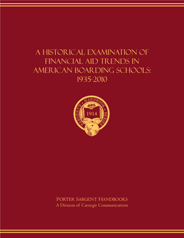 A Historical Examination of Financial Aid Trends in American Boarding Schools: 1935-2010
