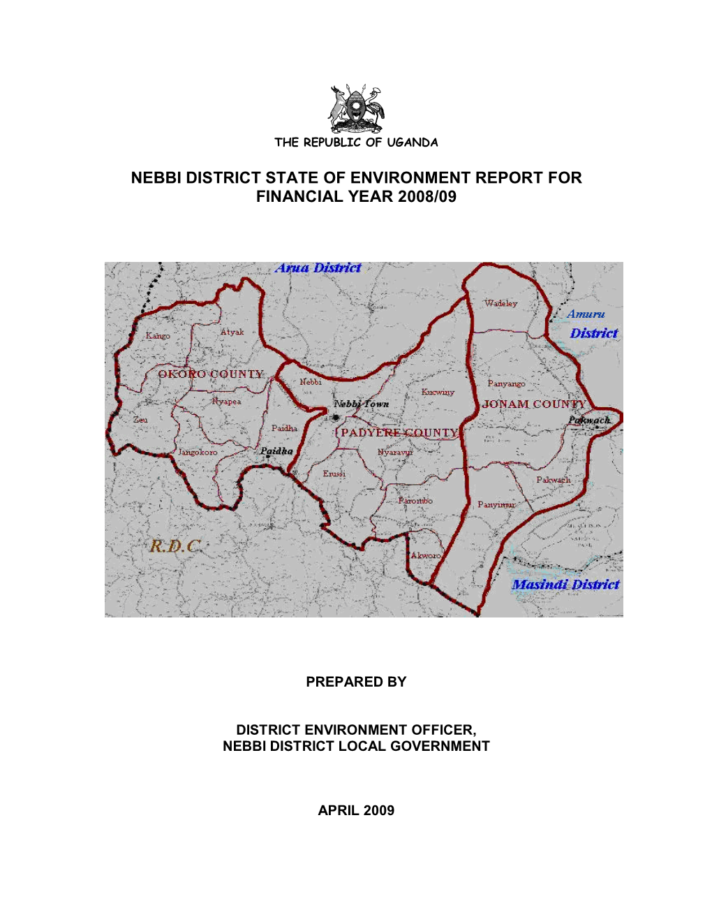 District State of Environment Report for Financial Year 2008/09