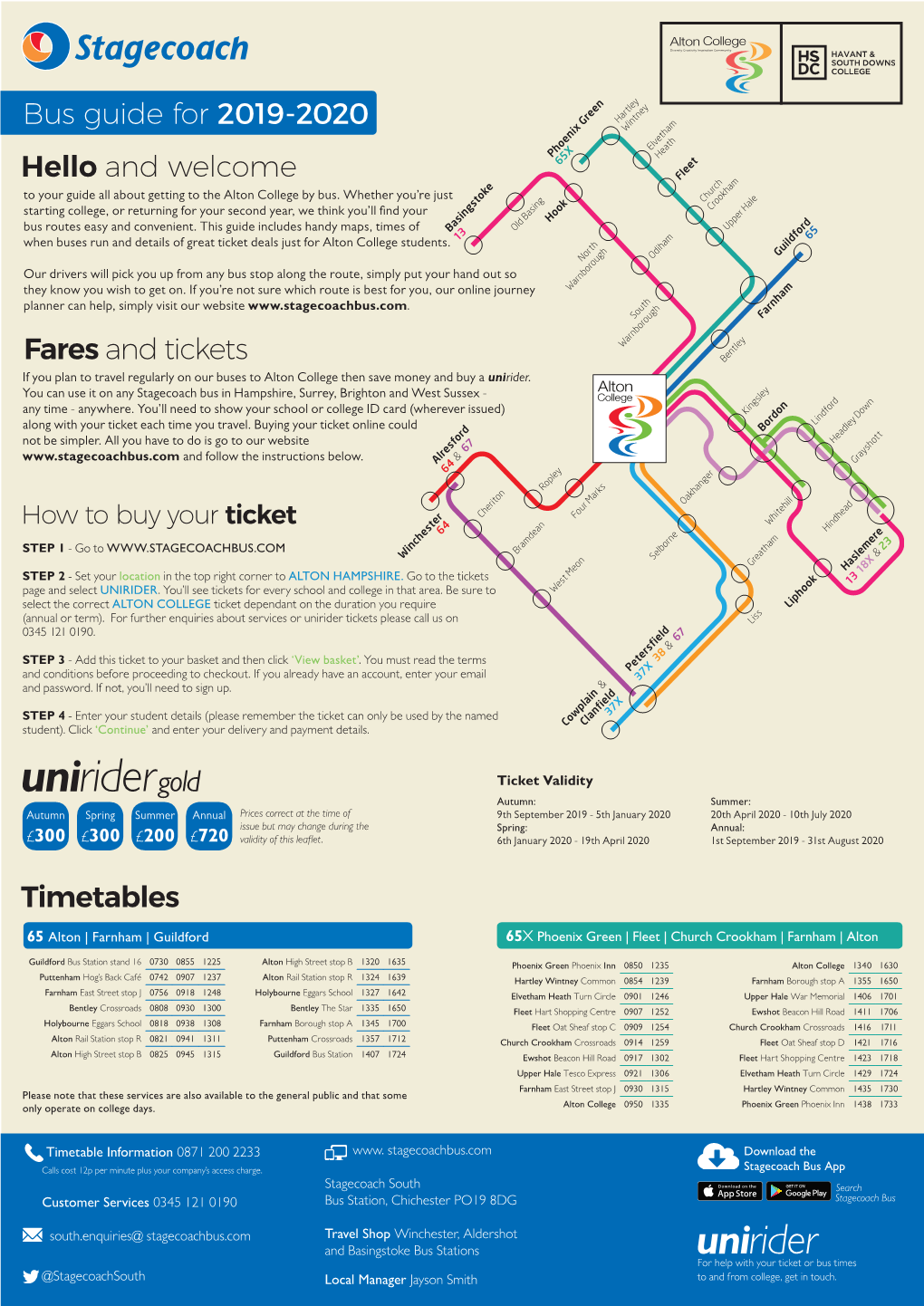 Bus Guide for 2019-2020 Fares and Tickets Hello and Welcome Timetables