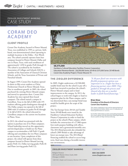 CORAM DEO Rendering of the Completed Plano Campus ACADEMY