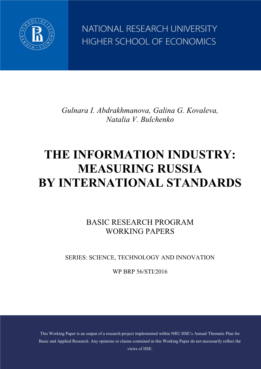 Measuring Russia by International Standards