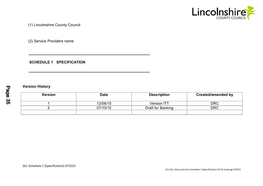 (1) Lincolnshire County Council (2) Service Providers Name